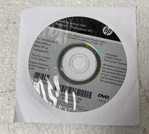 Operating system dvd - hp,